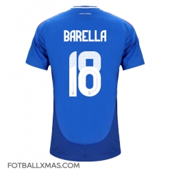 Italia Nicolo Barella #18 Hjemmedrakt EM 2024 Kortermet