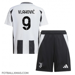 Juventus Dusan Vlahovic #9 Hjemmedraktsett Barn 2024-25 Kortermet (+ Korte bukser)