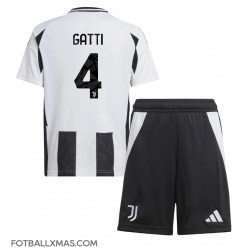 Juventus Federico Gatti #4 Hjemmedraktsett Barn 2024-25 Kortermet (+ Korte bukser)