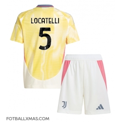 Juventus Manuel Locatelli #5 Bortedraktsett Barn 2024-25 Kortermet (+ Korte bukser)