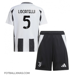 Juventus Manuel Locatelli #5 Hjemmedraktsett Barn 2024-25 Kortermet (+ Korte bukser)