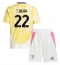 Juventus Timothy Weah #22 Bortedraktsett Barn 2024-25 Kortermet (+ Korte bukser)