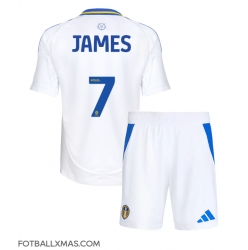 Leeds United Daniel James #7 Hjemmedraktsett Barn 2024-25 Kortermet (+ Korte bukser)