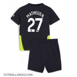 Manchester City Matheus Nunes #27 Bortedraktsett Barn 2024-25 Kortermet (+ Korte bukser)