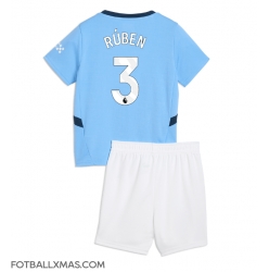 Manchester City Ruben Dias #3 Hjemmedraktsett Barn 2024-25 Kortermet (+ Korte bukser)