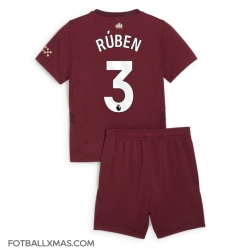 Manchester City Ruben Dias #3 Tredjedraktsett Barn 2024-25 Kortermet (+ Korte bukser)