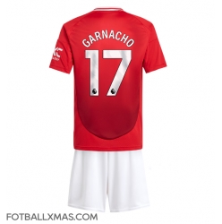 Manchester United Alejandro Garnacho #17 Hjemmedraktsett Barn 2024-25 Kortermet (+ Korte bukser)