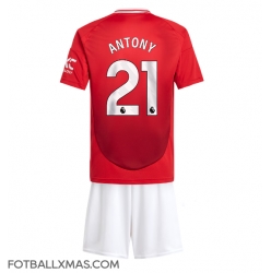 Manchester United Antony #21 Hjemmedraktsett Barn 2024-25 Kortermet (+ Korte bukser)