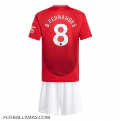 Manchester United Bruno Fernandes #8 Hjemmedraktsett Barn 2024-25 Kortermet (+ Korte bukser)