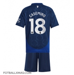 Manchester United Casemiro #18 Bortedraktsett Barn 2024-25 Kortermet (+ Korte bukser)