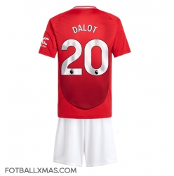 Manchester United Diogo Dalot #20 Hjemmedraktsett Barn 2024-25 Kortermet (+ Korte bukser)