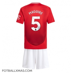 Manchester United Harry Maguire #5 Hjemmedraktsett Barn 2024-25 Kortermet (+ Korte bukser)