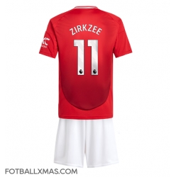 Manchester United Joshua Zirkzee #11 Hjemmedraktsett Barn 2024-25 Kortermet (+ Korte bukser)