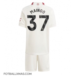 Manchester United Kobbie Mainoo #37 Tredjedraktsett Barn 2023-24 Kortermet (+ Korte bukser)