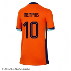 Nederland Memphis Depay #10 Hjemmedrakt Dame EM 2024 Kortermet