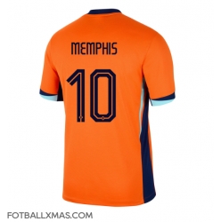 Nederland Memphis Depay #10 Hjemmedrakt EM 2024 Kortermet