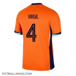 Nederland Virgil van Dijk #4 Hjemmedrakt EM 2024 Kortermet