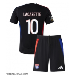 Olympique Lyonnais Alexandre Lacazette #10 Bortedraktsett Barn 2024-25 Kortermet (+ Korte bukser)