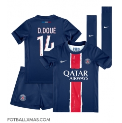 Paris Saint-Germain Desire Doue #14 Hjemmedraktsett Barn 2024-25 Kortermet (+ Korte bukser)