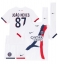 Paris Saint-Germain Joao Neves #87 Bortedraktsett Barn 2024-25 Kortermet (+ Korte bukser)