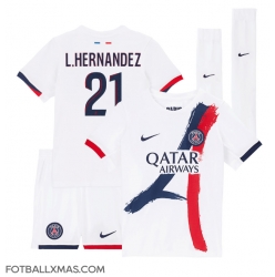 Paris Saint-Germain Lucas Hernandez #21 Bortedraktsett Barn 2024-25 Kortermet (+ Korte bukser)