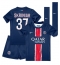 Paris Saint-Germain Milan Skriniar #37 Hjemmedraktsett Barn 2024-25 Kortermet (+ Korte bukser)