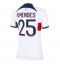 Paris Saint-Germain Nuno Mendes #25 Bortedrakt Dame 2023-24 Kortermet