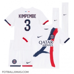 Paris Saint-Germain Presnel Kimpembe #3 Bortedraktsett Barn 2024-25 Kortermet (+ Korte bukser)