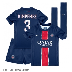 Paris Saint-Germain Presnel Kimpembe #3 Hjemmedraktsett Barn 2024-25 Kortermet (+ Korte bukser)