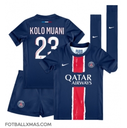 Paris Saint-Germain Randal Kolo Muani #23 Hjemmedraktsett Barn 2024-25 Kortermet (+ Korte bukser)