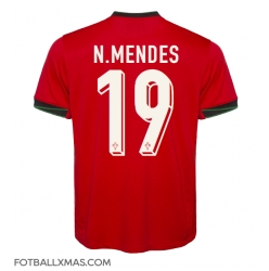 Portugal Nuno Mendes #19 Hjemmedrakt EM 2024 Kortermet