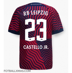 RB Leipzig Castello Lukeba #23 Bortedrakt 2023-24 Kortermet