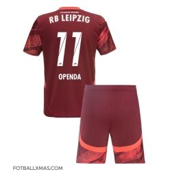 RB Leipzig Lois Openda #11 Bortedraktsett Barn 2024-25 Kortermet (+ Korte bukser)