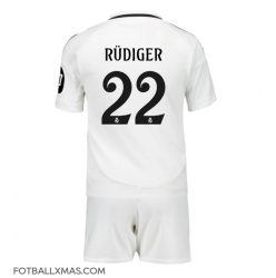 Real Madrid Antonio Rudiger #22 Hjemmedraktsett Barn 2024-25 Kortermet (+ Korte bukser)