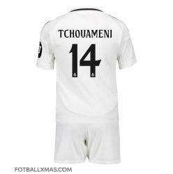 Real Madrid Aurelien Tchouameni #14 Hjemmedraktsett Barn 2024-25 Kortermet (+ Korte bukser)