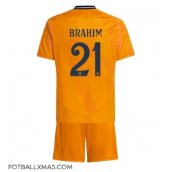 Real Madrid Brahim Diaz #21 Bortedraktsett Barn 2024-25 Kortermet (+ Korte bukser)