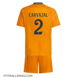 Real Madrid Daniel Carvajal #2 Bortedraktsett Barn 2024-25 Kortermet (+ Korte bukser)