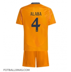 Real Madrid David Alaba #4 Bortedraktsett Barn 2024-25 Kortermet (+ Korte bukser)