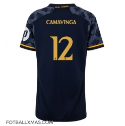 Real Madrid Eduardo Camavinga #12 Bortedrakt Dame 2023-24 Kortermet