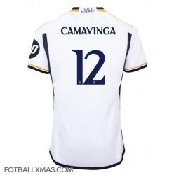 Real Madrid Eduardo Camavinga #12 Hjemmedrakt 2023-24 Kortermet