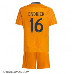 Real Madrid Endrick #16 Bortedraktsett Barn 2024-25 Kortermet (+ Korte bukser)