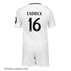 Real Madrid Endrick #16 Hjemmedraktsett Barn 2024-25 Kortermet (+ Korte bukser)