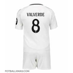 Real Madrid Federico Valverde #8 Hjemmedraktsett Barn 2024-25 Kortermet (+ Korte bukser)