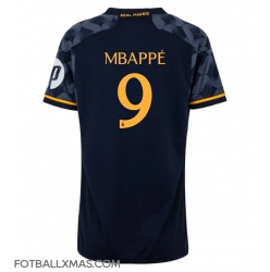 Real Madrid Kylian Mbappe #9 Bortedrakt Dame 2023-24 Kortermet