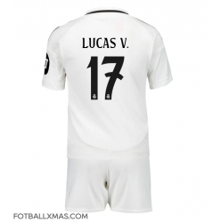 Real Madrid Lucas Vazquez #17 Hjemmedraktsett Barn 2024-25 Kortermet (+ Korte bukser)