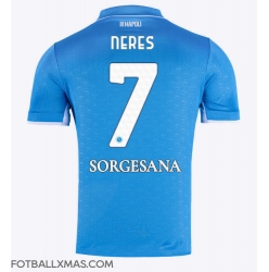 SSC Napoli David Neres #7 Hjemmedrakt 2024-25 Kortermet