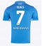 SSC Napoli David Neres #7 Hjemmedrakt 2024-25 Kortermet