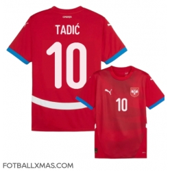 Serbia Dusan Tadic #10 Hjemmedrakt EM 2024 Kortermet