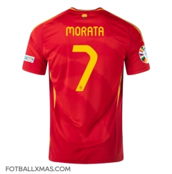 Spania Alvaro Morata #7 Hjemmedrakt EM 2024 Kortermet