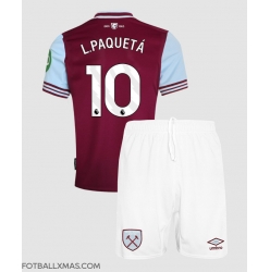 West Ham United Lucas Paqueta #10 Hjemmedraktsett Barn 2024-25 Kortermet (+ Korte bukser)